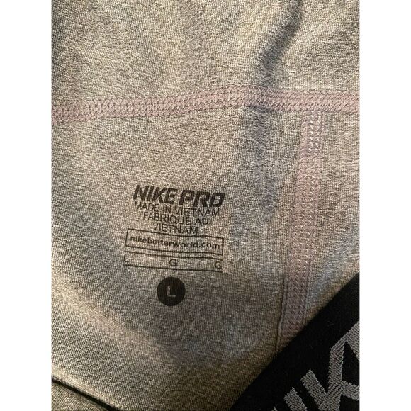 Nike Pro Large black grey shorts women’s - Picture 3 of 5